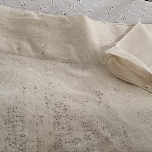 West Elm Echo Print. 2 gray and cream curtains - Picture 6 of 14